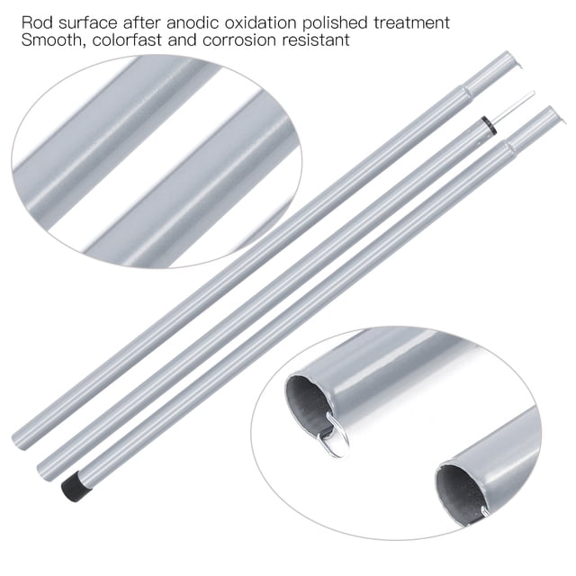 Rod Surface Tent Support Rod, Long Service Life Adjustable Awning Support Rod, Colorfast Sandbeach Tent for Canopy 1.8M,2M