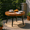 Natural, variant on Homy Casa Round Outdoor Dining Table for 2, Small Patio Bistro Table for Balcony, White