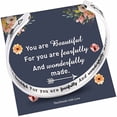 thumbnail image 3 of TINGN Gifts for Women Teen Girls Teenage Girls Bracelet Jewelry Daughter You are Beautiful for You are Fearfully and Wonderfully Made, 3 of 5