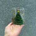 thumbnail image 2 of Vaso de árbol de Navidad, vaso de agua de vidrio de árbol de Navidad colorido y transparente, copas de vino de Navidad, copa de vino sin tallo de árbol de Navidad, tazas de Navidad (2pcs), 2 of 5