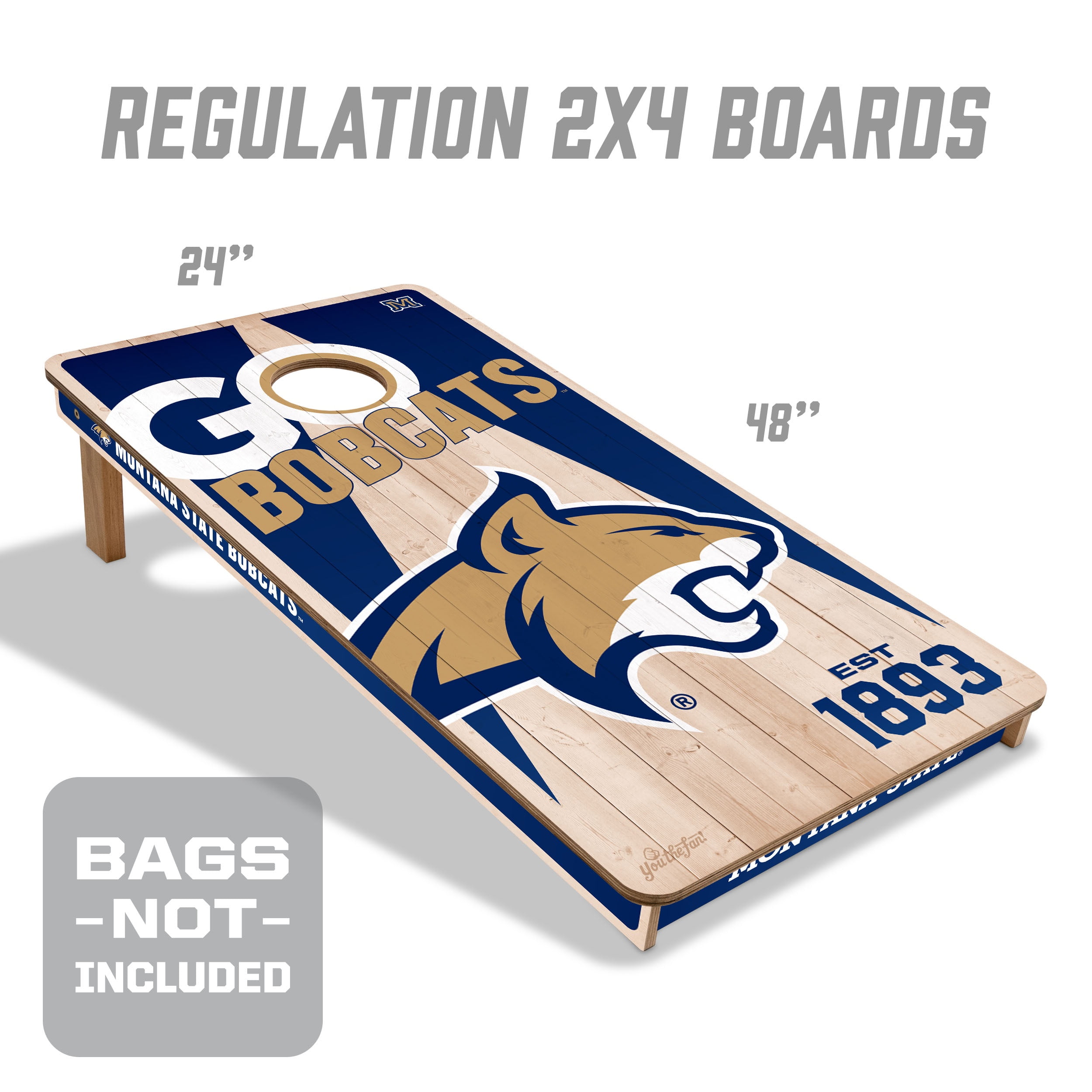 YouTheFan NCAA Montana State Bobcats 2' x 4' Cornhole Game No Bags