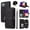 Black, variant on Furiet Argyle Wallet Case for Samsung Galaxy A42 5G with Wrist/Shoulder Strap Card Slot Zipper Purse Luxury PU Leather Card Holder Stand Checkered Phone Cover for A 42 G5 42A S42 4G 2021 Black