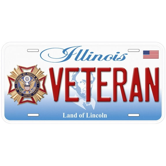 Illinois Veteran Novelty Car Auto License Plate