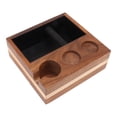 thumbnail image 3 of Coffee Knock Box Coffee Filter Tamper Holder Portafilter Stand For Home Kitchen Cafe Premium Walnut With Fine Slots, 3 of 8