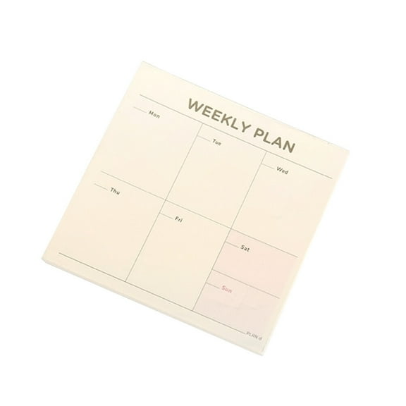 MLINS 60-Sheet Memo Pad with Weekly Schedule Planner, Notebook Notepad and Bookmark for School and Office Supplies