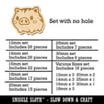 thumbnail image 2 of Fun Chibi Wild Boar Pig Swine Wood Mini Charms Shapes DIY Craft Jewelry - No Hole - 12mm (26pcs), 2 of 7