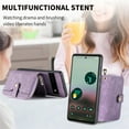 thumbnail image 4 of for Google Pixel 6a Wallet Case, Crossbody Phone Purse with Card Holder for Women, Zipper PU Leather Carrying Cover Gift with Shoulder Strap Kickstand Anti-drop for Google Pixel 6a - Purple, 4 of 10