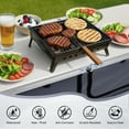 thumbnail image 3 of Ktaxon 4' Folding Camping Table Set with Storage, 3 Adjustable Heights Camping Kitchen Station, Aluminum Portable Cook Desk for Camping Party CommercialEntertaining Events, White, 3 of 13
