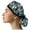 A, variant on Lolmot Long Hair Working Cap with Buttons and Sweatband Adjustable Ribbon Tie Back Hat Print Bouffant Scrub Cap Turban Caps