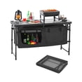 thumbnail image 1 of VEVOR Table de Camping Pliante, Table de Cuisine de Camping Pliante Portable pour l'Extérieur Station de Cuisson 3 Hauteurs Réglables, 1 of 9
