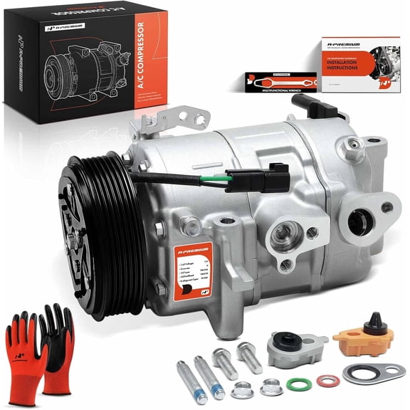 A-Premium Air Conditioner AC Compressor with Clutch Compatible with Ford F-150 F150 2021 2022 2023 2024, 2.7L