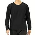 thumbnail image 5 of Zedker Men's Half Turtleneck Shirts Soft Stretch Combed Cotton Tees Long Sleeve Crew Neck Classic Fashion Casual T-Shirt, 5 of 8