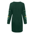 thumbnail image 4 of Patlollav Pntutb Winter Women Sexy Long Sleeve Dress Casual Printed Solid Embroidered Round Neck Long Dresses, 4 of 5