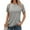 Grey, variant on AOOCHASLIY Sport Clothes Clearaces Women's Casual Loose Elastic Yoga Tops Solid Colour Plunge Round Neck Short Sleeve T-Shirt Loose Top