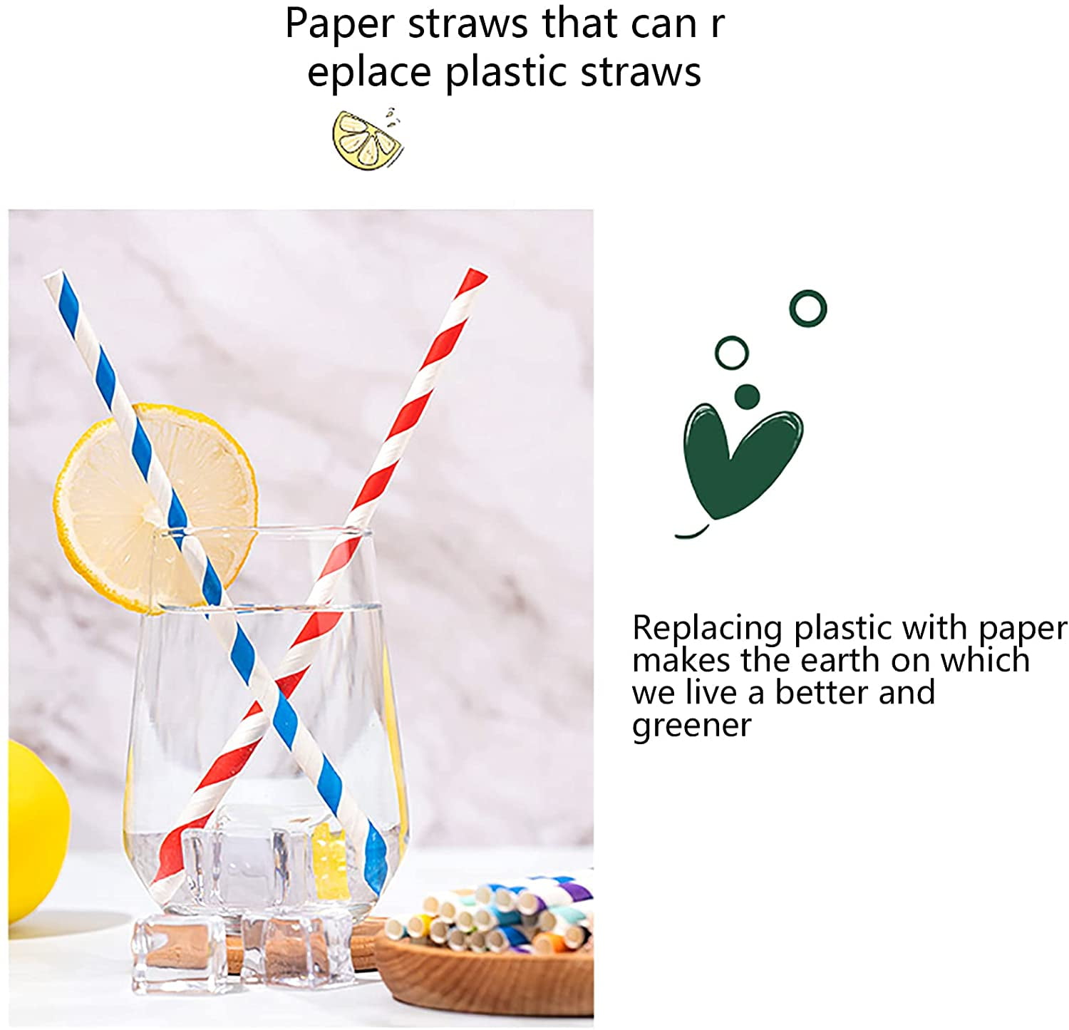 Restaurantware 7.8 inch Paper Straws for Drinking, 100 Sturdy Eco-Friendly Paper Straws - Biodegradable, Solid Design, Pink Paper Biodegradable