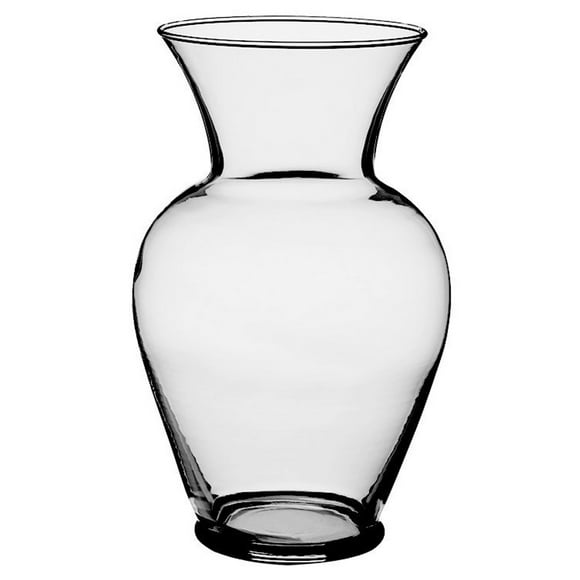 Floral Supply Online 8 3/4" Clear Spring Garden Vase and Flower Guide Booklet - Decorative Glass Flower Vase for Floral Arrangements, Weddings, Home Decor or Office.