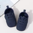 thumbnail image 5 of Gyujnb Boys Girls Solid Color Crib Shoes, Hook and Loop Flat Sole Lightweight Comfortable Baby Shoes(Toddler),6-12 Months, 5 of 7