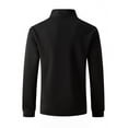 thumbnail image 4 of Blusa y camisa de manga larga con cuello alto para hombre, color liso, con cremallera, deportiva, de manga larga y cuello alto., 4 of 8