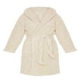 thumbnail image 3 of Women Plush Fleece Robe Cotton Long Sleeve Wrap Robe Short Knit Bathrobe Sleepwear Ladies Loungewear cqH, 3 of 5