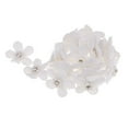 thumbnail image 2 of EHJRE 1 Yard Flower Pearl Crystal Ribbon Lace Trim Sewing Embellishment 32mm White, 2 of 9
