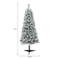 Unlit Flocked Pine Artificial Christmas Tree, 6 ft, by Holiday Time