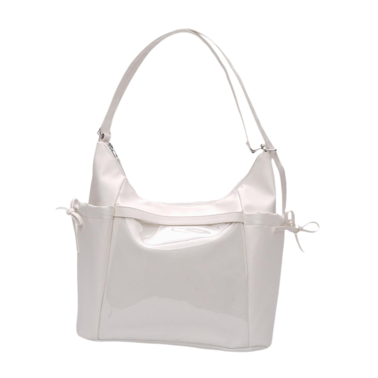 Abbraccia Ita Bag Uniform Bag DIY Multipurpose Transparent Purse Handbag Backpack for Gifts Anime Dolls Display Party Shopping Students White
