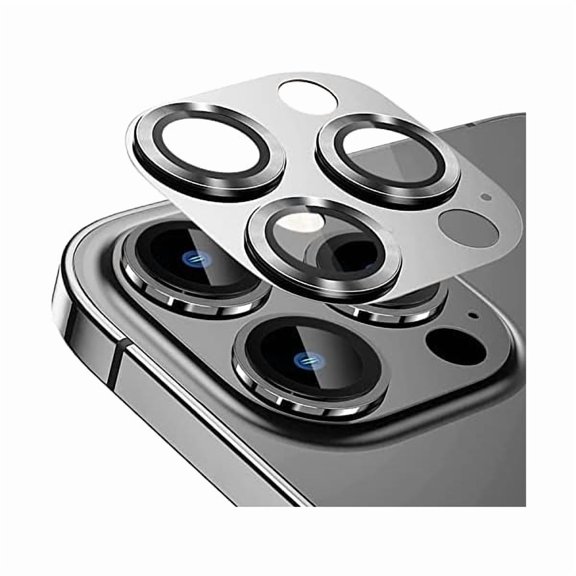 can Compatible for iPhone 14 Pro/iPhone 14 Pro Max Camera Lens Protector Metal 9H Tempered Glass Camera Cover Support LIDAR Scanner, Anti-Explosion (Black)