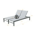 thumbnail image 2 of Iwicker Patio Sling Double Chaise Lounge Outdoor Aluminum Adjustable Back Lounge Recliner Chair Daybed for Outside, Gray, 2 of 7