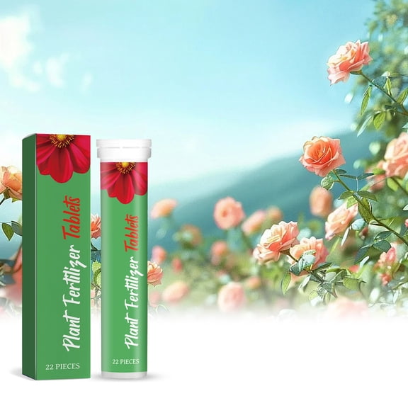 Organic Slow-Release Plant Fertilizer Tablets, 22Pcs Water-Soluble Plant Nutrient Tablets For Potted Plants, Indoor Plants, Outdoor Plants, Vegetables, Flowers