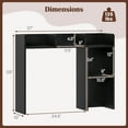 thumbnail image 3 of Costway Desk Bookshelf Desktop Storage Shelf for Monitors up to 27" with Anti-tip Kits Black, 3 of 10