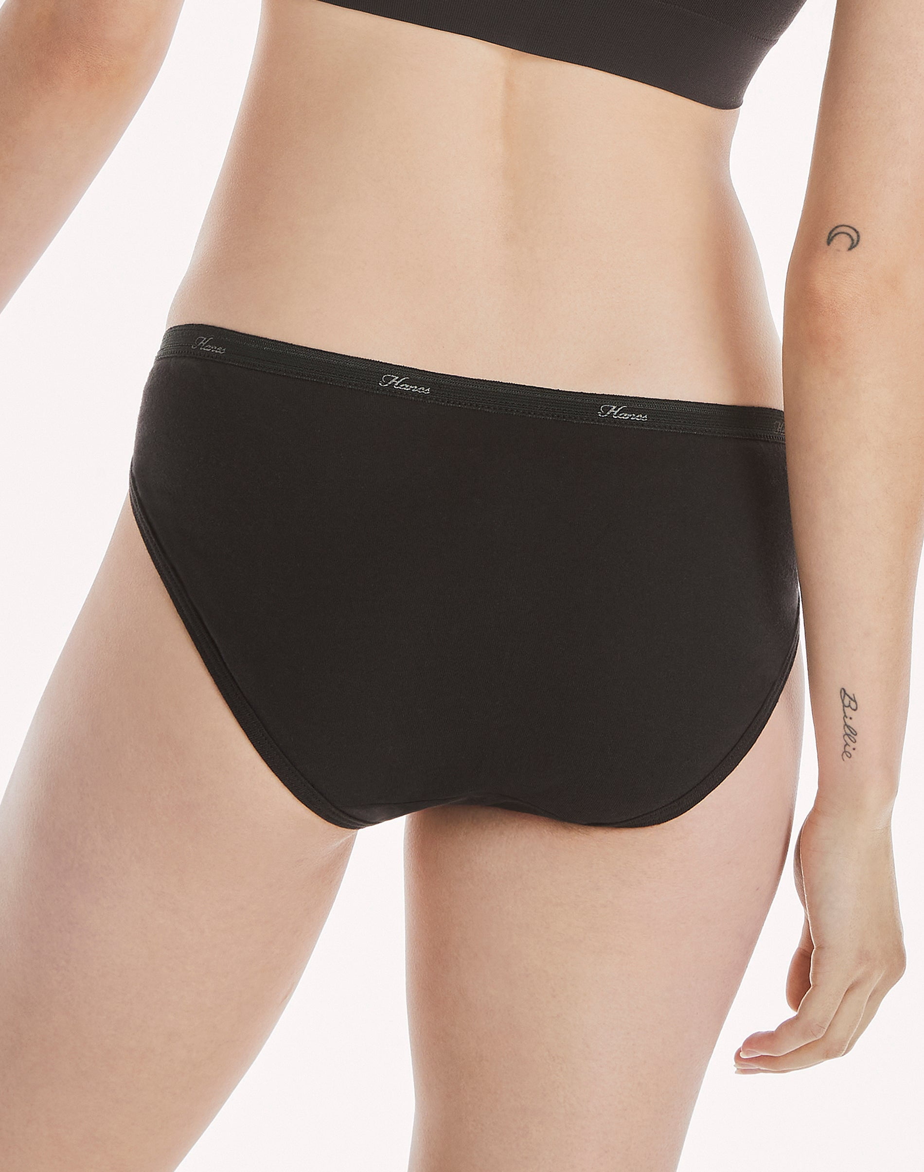 Hanes Women's Breathable Cotton Bikini Underwear, Black, 10-Pack 2