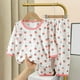thumbnail image 3 of Odeerbi 6M-12Y Niños Niñas Verano Algodón Pijamas Manga Larga Tops Pantalones Conjunto Suave Strawberry Imprimir Sleepwear Ligero Transpirable Pijama Set, 3 of 3