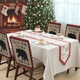 thumbnail image 4 of Black Bear Chair Covers Set of 8 I Love You Red Black Plaid Winter Christmas Chair Back Covers Stretch Removable Washable Slipcovers Protector for Dining Room Kitchen Party Decor, 4 of 5