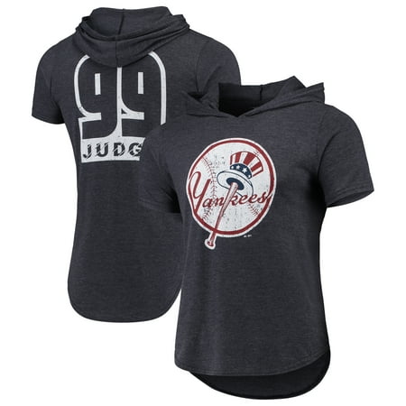 Aaron Judge New York Yankees Majestic Threads Softhand Short Sleeve Player Hoodie T-Shirt -