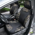 thumbnail image 3 of BDK Camo Seat Covers for Truck, Car, SUV - Two Tone Black and Camouflage Sideless Front Auto Seat Protectors, 3 of 10