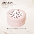 thumbnail image 2 of Fuzoiu Red Snake Print Portable Jewelry Box,Round Mini Leather Travel Jewelry Case,Small Travel Jewelry Organizer,Jewelry Holder for Ring Necklace Earring for Women Girls-Pink, 2 of 7