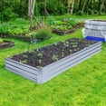 thumbnail image 4 of FOYUEE Galvanized Steel Metal Raised Garden Beds for Vegetables, Gray, 4 of 5