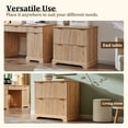 thumbnail image 7 of Keywhat Lateral 2 Drawers Filing Cabinet with Charging Station, 30.2" W Sturdy Modern Fluted Wood Office Furniture for Letter/Legal/A4, Natural Oak, 7 of 7
