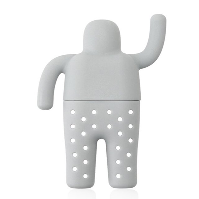 Toystoory Infusor de té, colador reciclado, filtro de hojas, difusor, tetera con contenedor de malla fina, herramientas para beber cerveza, gris Gris 20Conjunto