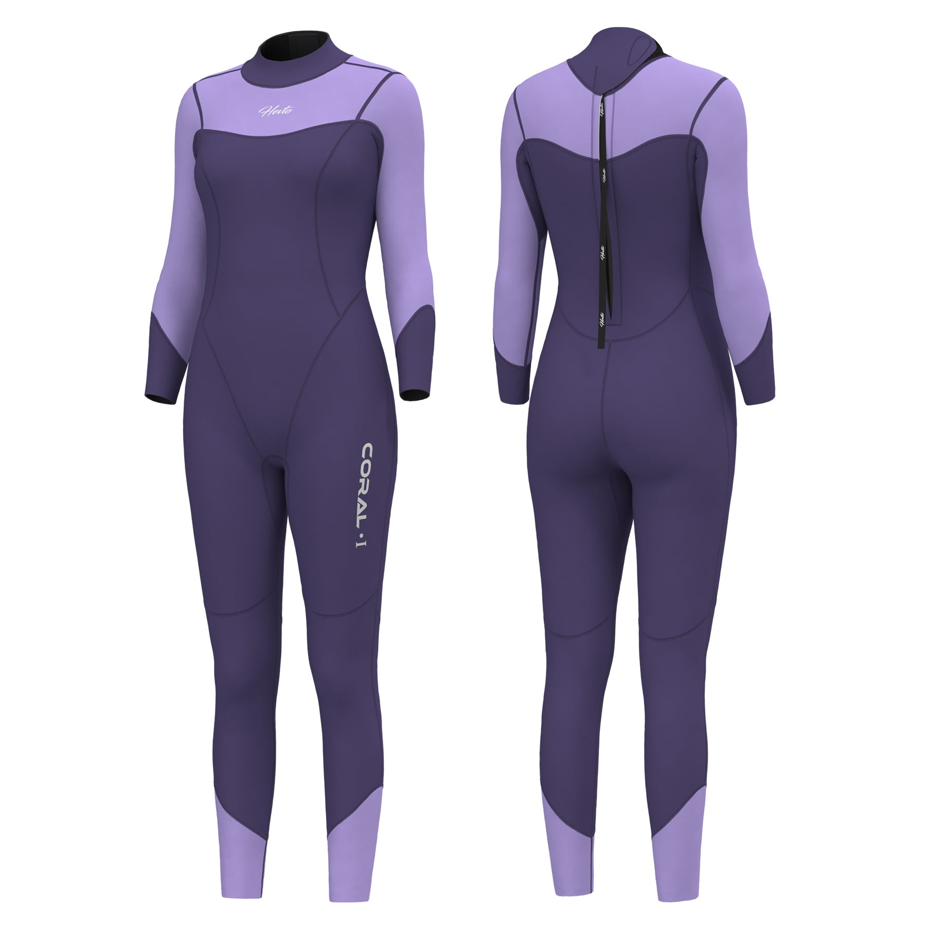 Hevto Wetsuits Coral Old Men and Women 3mm Neoprene Full Scuba Diving Suits Surfing Swimming for Water Sports