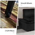 thumbnail image 2 of 70" Sleeper Sofa with Pull Out Bed,3-in-1 Velvet Convertible Sofa Bed with Side Storage,Queen Size Sleeper Sofa Loveseat with Adjustable Backrest and 2 Pillows for Living Room,Black, 2 of 9