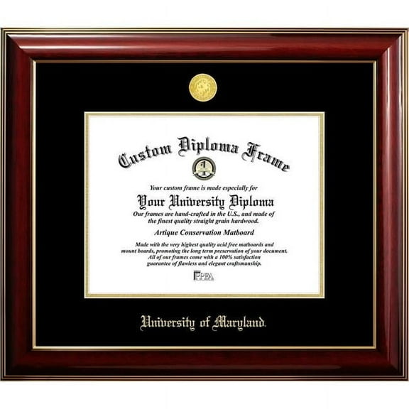 Campus Images MD998CMGTGED-1713 17 x 13 in. Maryland Terrapins Diploma Frame, Classic Mahogany