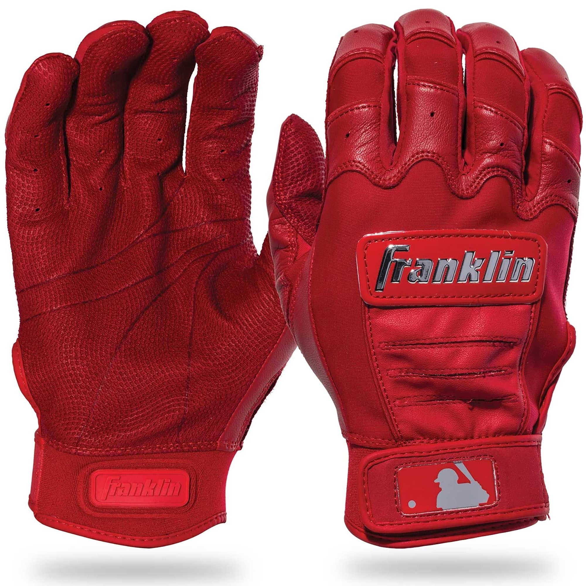 Pair Franklin White CFX Pro Full Color Chrome Batting Gloves Adult 