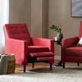 thumbnail image 3 of Mason Mid Century Modern Indoor Fabric Recliner, Red, 3 of 11