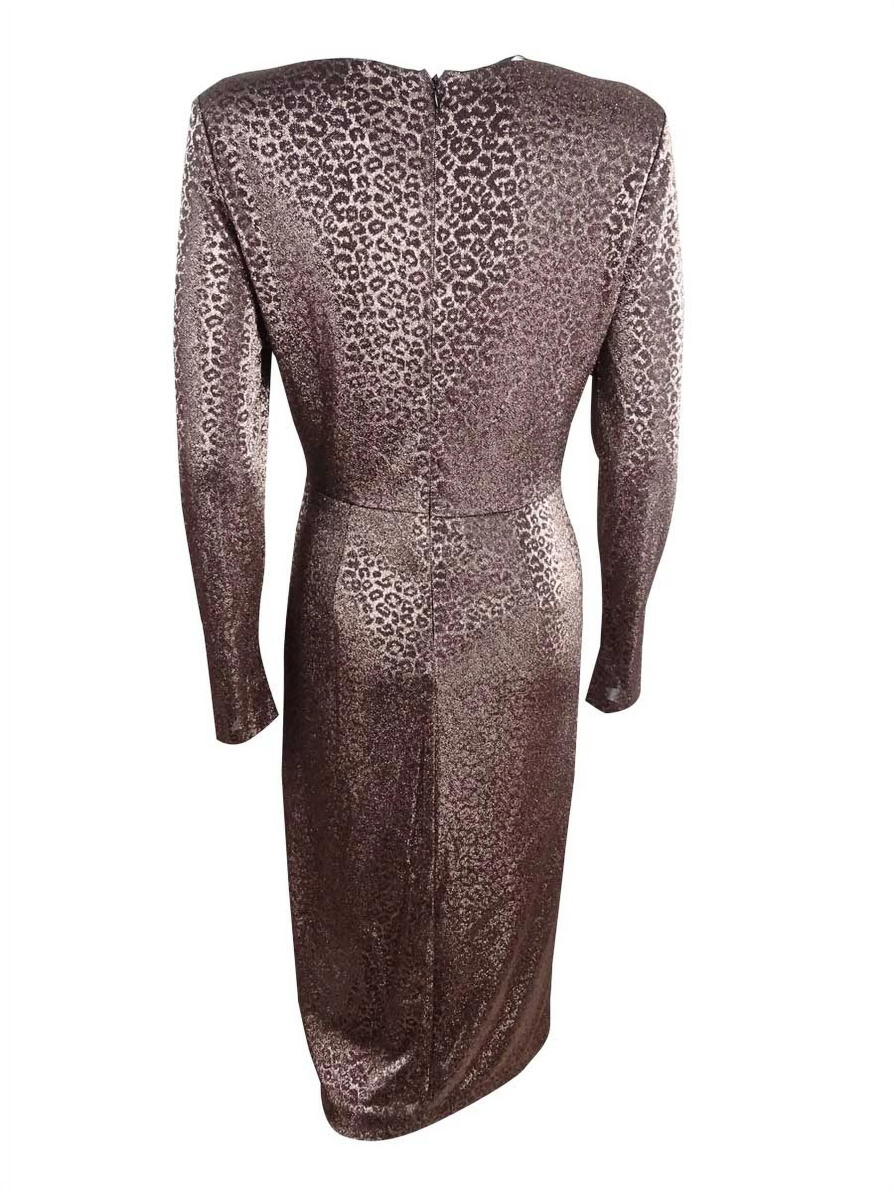 Vince Camuto Women's Metallic Animal-Print Stretch Dress (6