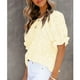 thumbnail image 2 of Camisa casual de verano amarilla para mujer, camiseta de cuello redondo y manga corta con estampado floral XXL, 2 of 4