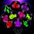 thumbnail image 2 of Globo fluorescente de látex de neón para Halloween, calabaza, murciélago, fantasma, UV, luz negra, decoración, 2 of 4