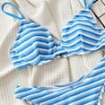 thumbnail image 5 of Youyipin Womens Swimsuits 2 Piece Bikini Sets Midi Waist Cheeky Swimsuit Striped Triangle Casual Bathing Suit For Women, 5 of 5