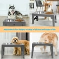 thumbnail image 4 of ZALALOVA Elevated Dog Bowls Stand with 2 Stainless Steel Dishes, Raised Dog Bowl Adjusts to 5 Heights (3.15", 8.9", 10",11.2", 12.4") for Medium and Large Dogs（Gray）, 4 of 8