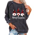 thumbnail image 2 of Aloohaidyvio Christmas Tops,Womens Christmas Sweatshirt Fashion Print Round-Neck Pullover Tops Long Sleeve Comfortable Blouse, 2 of 5